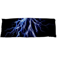 Blue Lightning At Night, Modern Graphic Art  Body Pillow Case (dakimakura) by picsaspassion