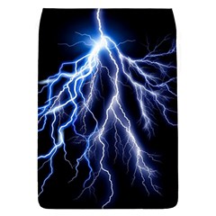 Blue Lightning At Night, Modern Graphic Art  Removable Flap Cover (l) by picsaspassion