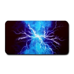 Blue Lightning Thunder At Night, Graphic Art 3 Medium Bar Mats by picsaspassion