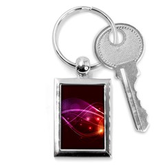 Colorful Arcs In Neon Light, Graphic Art Key Chain (rectangle) by picsaspassion