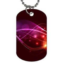 Colorful Arcs In Neon Light, Graphic Art Dog Tag (one Side) by picsaspassion