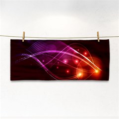 Colorful Arcs In Neon Light, Graphic Art Hand Towel by picsaspassion