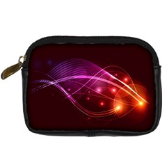 Colorful Arcs In Neon Light, Graphic Art Digital Camera Leather Case by picsaspassion