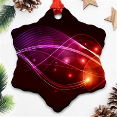 Colorful Arcs In Neon Light, Graphic Art Ornament (snowflake)