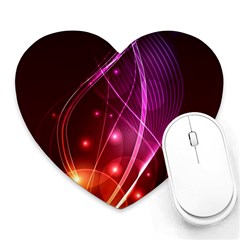  Colorful Arcs In Neon Light, Modern Graphic Art Heart Mousepads by picsaspassion