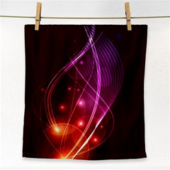  Colorful Arcs In Neon Light, Modern Graphic Art Face Towel by picsaspassion