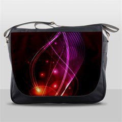  Colorful Arcs In Neon Light, Modern Graphic Art Messenger Bag by picsaspassion