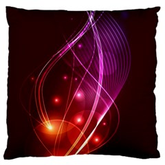  Colorful Arcs In Neon Light, Modern Graphic Art Large Cushion Case (one Side) by picsaspassion