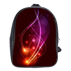  Colorful Arcs In Neon Light, Modern Graphic Art School Bag (xl) by picsaspassion