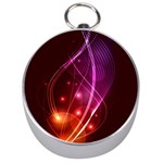  Colorful arcs in neon light, modern graphic art Silver Compasses Front