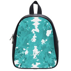 Blue Autumn Maple Leaves Collage, Graphic Design School Bag (small) by picsaspassion