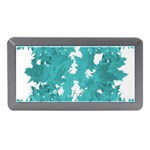 Blue Autumn Maple leaves collage, graphic design Memory Card Reader (Mini) Front