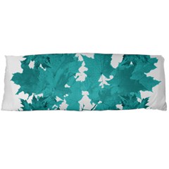 Blue Autumn Maple Leaves Collage, Graphic Design Body Pillow Case (dakimakura) by picsaspassion