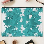 Blue Autumn Maple leaves collage, graphic design Cosmetic Bag (XXXL) Front