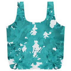 Blue Autumn Maple Leaves Collage, Graphic Design Full Print Recycle Bag (xl) by picsaspassion