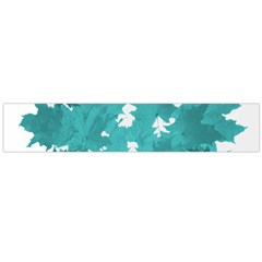 Blue Autumn Maple Leaves Collage, Graphic Design Large Flano Scarf  by picsaspassion