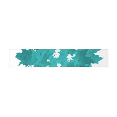 Blue Autumn Maple leaves collage, graphic design Flano Scarf (Mini)