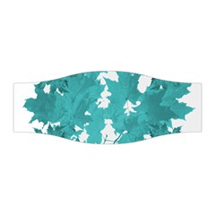 Blue Autumn Maple leaves collage, graphic design Stretchable Headband