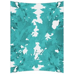 Blue Autumn Maple leaves collage, graphic design Back Support Cushion