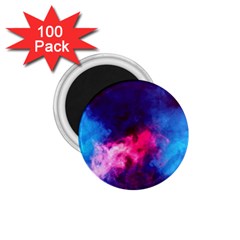 Colorful Pink And Blue Disco Smoke - Mist, Digital Art 1 75  Magnets (100 Pack)  by picsaspassion