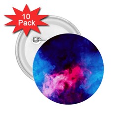 Colorful Pink And Blue Disco Smoke - Mist, Digital Art 2 25  Buttons (10 Pack)  by picsaspassion