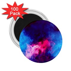 Colorful Pink And Blue Disco Smoke - Mist, Digital Art 2 25  Magnets (100 Pack)  by picsaspassion