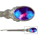 Colorful Pink and Blue Disco smoke - mist, digital art Letter Opener Front