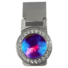 Colorful Pink And Blue Disco Smoke - Mist, Digital Art Money Clips (cz)  by picsaspassion