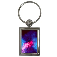 Colorful Pink And Blue Disco Smoke - Mist, Digital Art Key Chain (rectangle) by picsaspassion