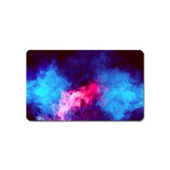 Colorful Pink And Blue Disco Smoke - Mist, Digital Art Magnet (name Card) by picsaspassion