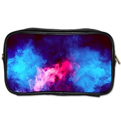 Colorful Pink And Blue Disco Smoke - Mist, Digital Art Toiletries Bag (two Sides) by picsaspassion