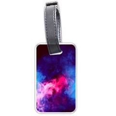 Colorful Pink And Blue Disco Smoke - Mist, Digital Art Luggage Tag (one Side) by picsaspassion