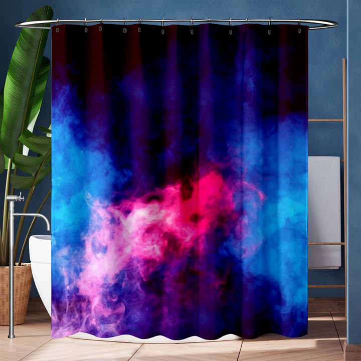 Colorful Pink and Blue Disco smoke - mist, digital art Shower Curtain 60  x 72  (Medium) 