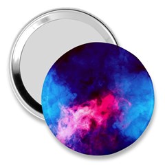 Colorful Pink And Blue Disco Smoke - Mist, Digital Art 3  Handbag Mirrors by picsaspassion