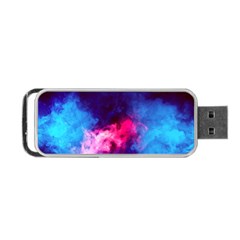 Colorful Pink And Blue Disco Smoke - Mist, Digital Art Portable Usb Flash (one Side) by picsaspassion