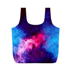 Colorful Pink And Blue Disco Smoke - Mist, Digital Art Full Print Recycle Bag (m) by picsaspassion