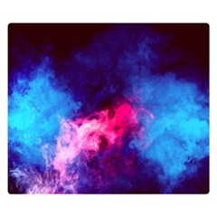 Colorful Pink And Blue Disco Smoke - Mist, Digital Art Double Sided Flano Blanket (small)  by picsaspassion