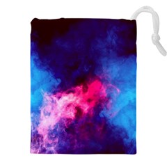 Colorful Pink And Blue Disco Smoke - Mist, Digital Art Drawstring Pouch (5xl) by picsaspassion