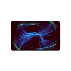 Light Waves In Blue And Green, Graphic Art Magnet (name Card) by picsaspassion