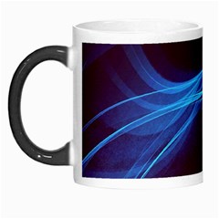 Light Waves In Blue And Green, Graphic Art Morph Mugs by picsaspassion