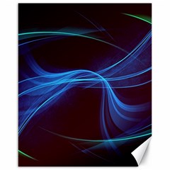 Light Waves In Blue And Green, Graphic Art Canvas 16  X 20  by picsaspassion