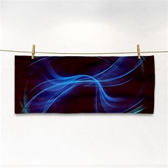 Light Waves In Blue And Green, Graphic Art Hand Towel by picsaspassion