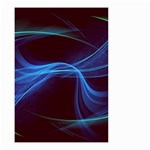 Light waves in Blue and Green, graphic art Small Garden Flag (Two Sides) Front