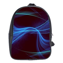 Light Waves In Blue And Green, Graphic Art School Bag (xl) by picsaspassion