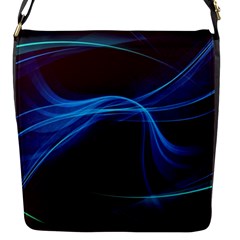 Light Waves In Blue And Green, Graphic Art Flap Closure Messenger Bag (s) by picsaspassion