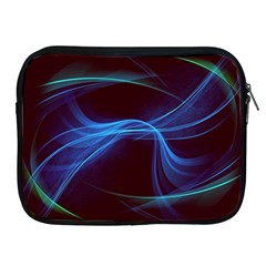 Light Waves In Blue And Green, Graphic Art Apple Ipad 2/3/4 Zipper Cases by picsaspassion