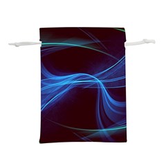 Light Waves In Blue And Green, Graphic Art Lightweight Drawstring Pouch (m) by picsaspassion