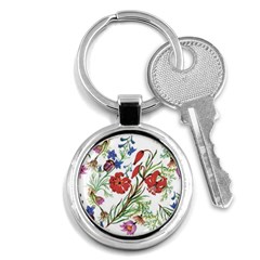 Summer Flowers Key Chain (round) by goljakoff