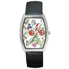 Summer Flowers Barrel Style Metal Watch by goljakoff