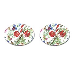 Summer Flowers Cufflinks (oval) by goljakoff